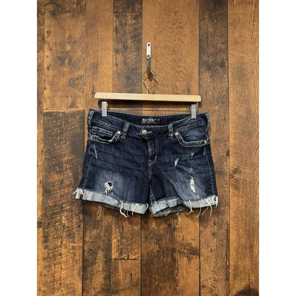 Silver Jeans Co Womens Camden Rose Denim Shorts Size 29 EUC - Picture 1 of 6